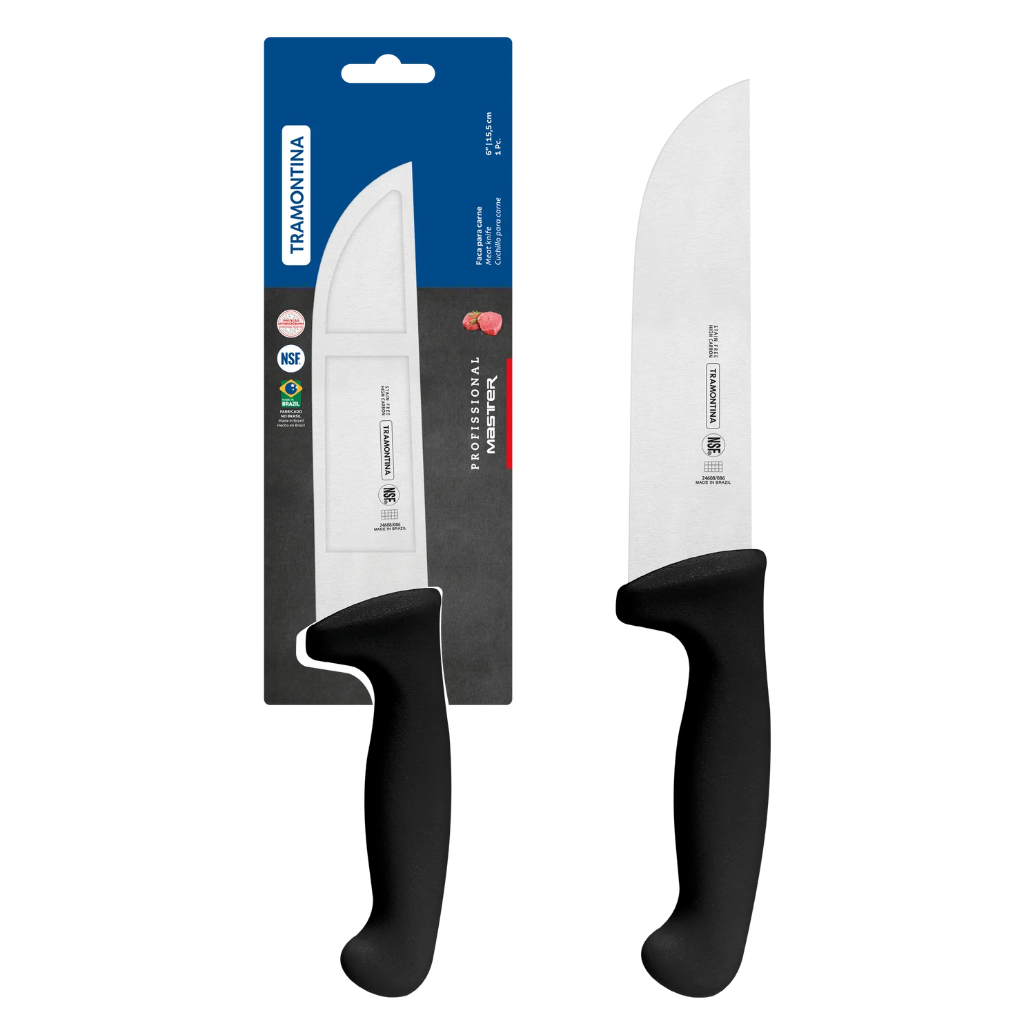 Tramontina Professional Master Black Butcher Knife 6"