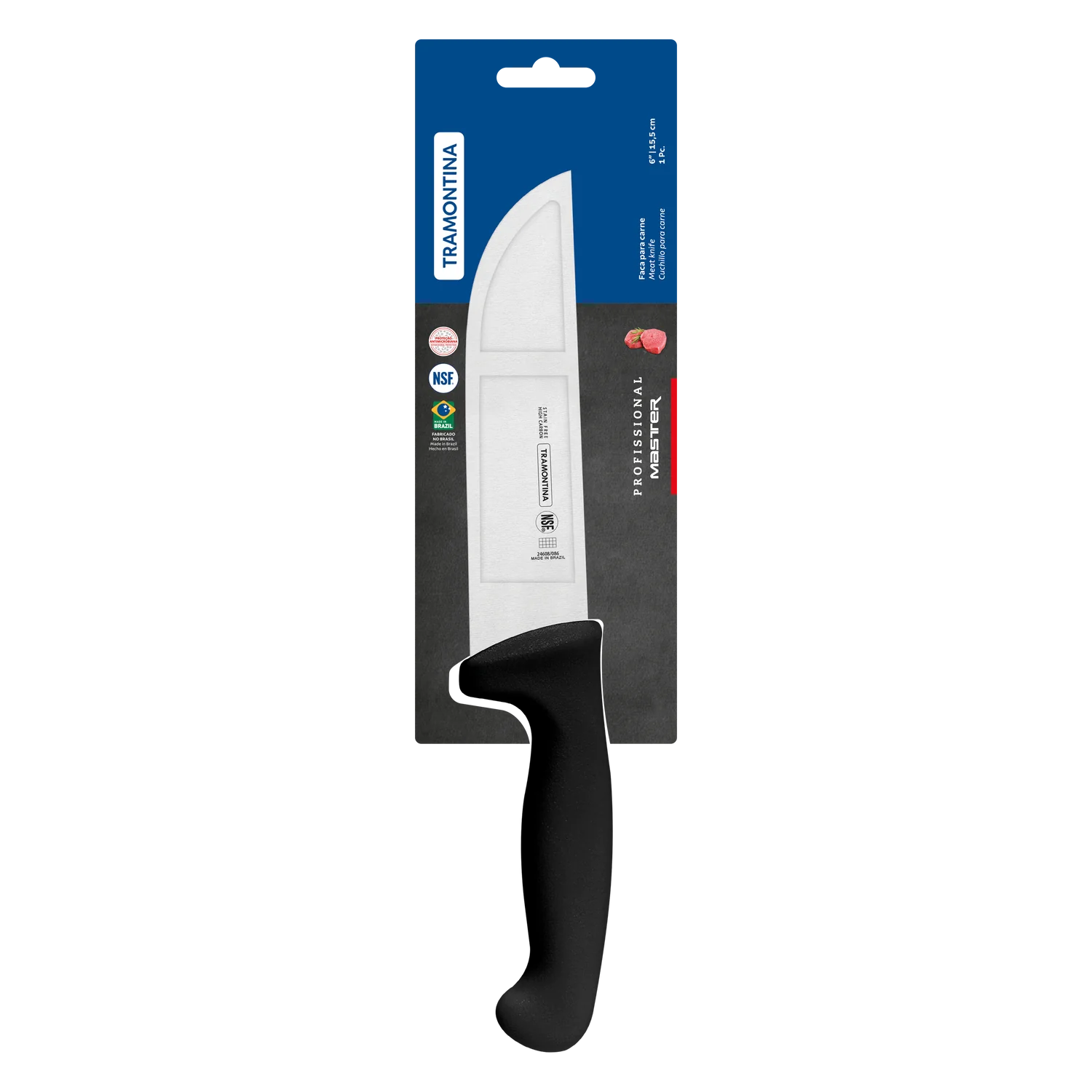 Tramontina Professional Master Black Butcher Knife 6"