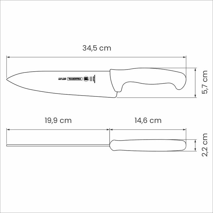 Tramontina Professional Master Black Cooks Knife 8"