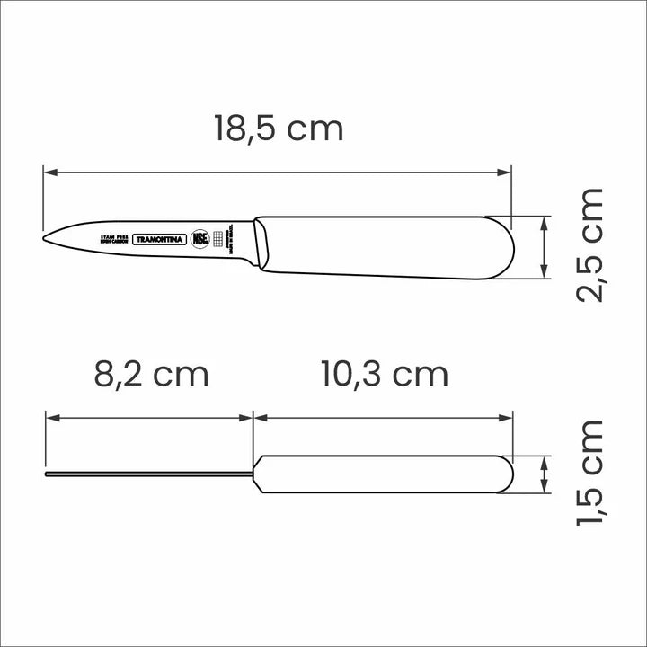 Tramontina Professional Master Black Paring Knife 3"
