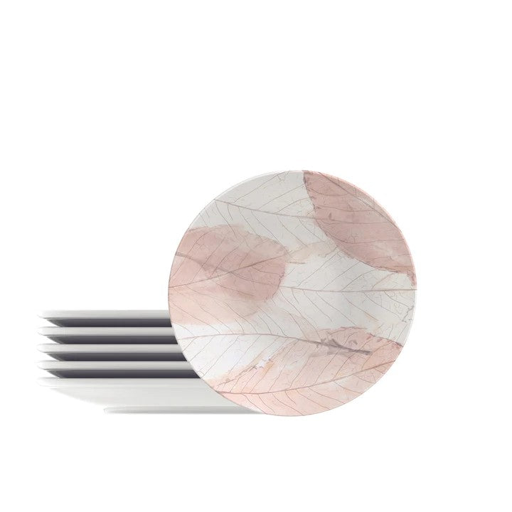 Tramontina Rosé Set of 6 Decorated Porcelain Dessert Plate 21cms