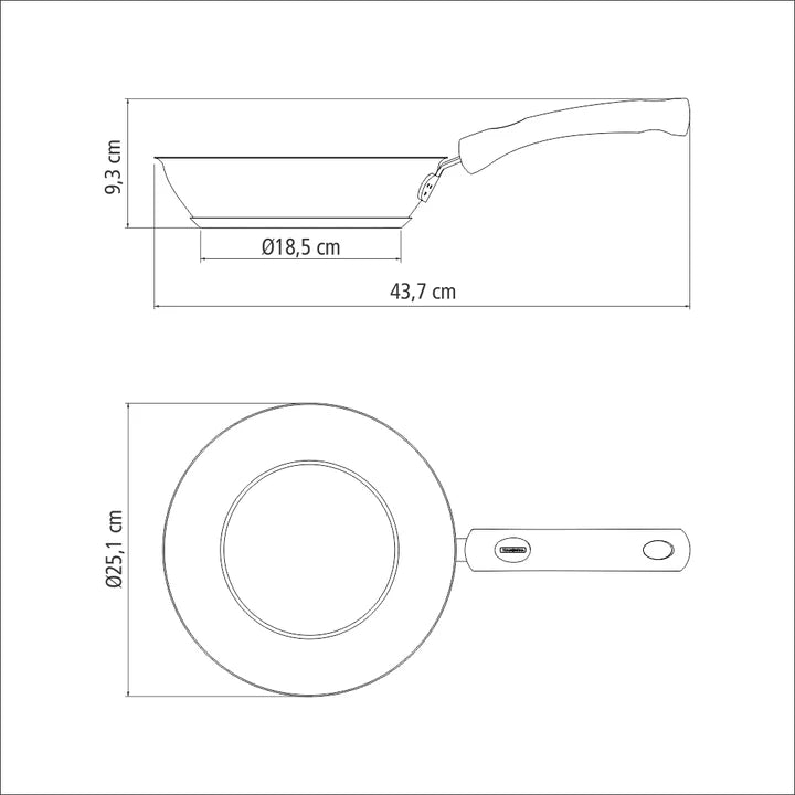 Tramontina Non-Stick Shallow Frying Pan 2.1 Litre