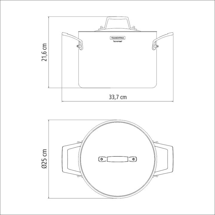 Tramontina Stainless Steel Grano Stock Pot 7.7 Litres