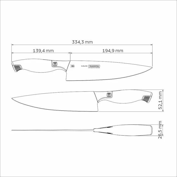 Tramontina Sublime Stainless-Steel Chef's Knife - 15.24cms