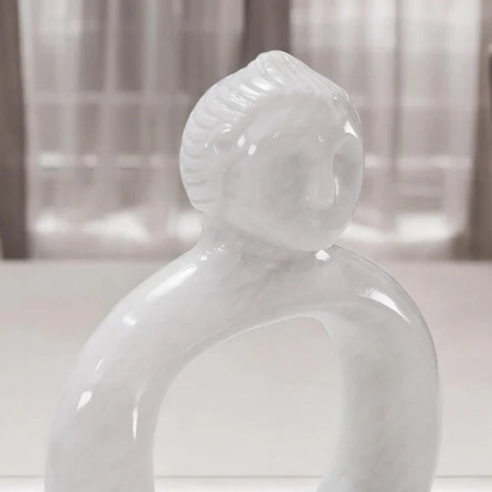 Tranquil Serenity Marble Buddha Incense Holder - White