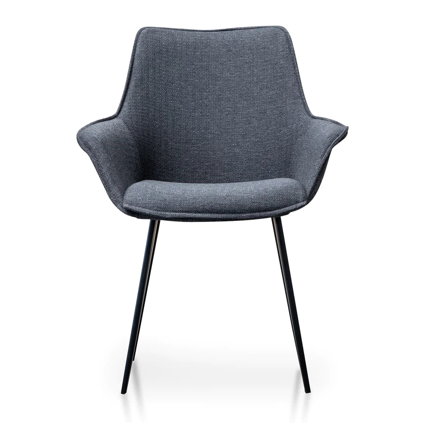 Tranquil Tufted Dining Chair - Charcoal Grey (Set of 2)