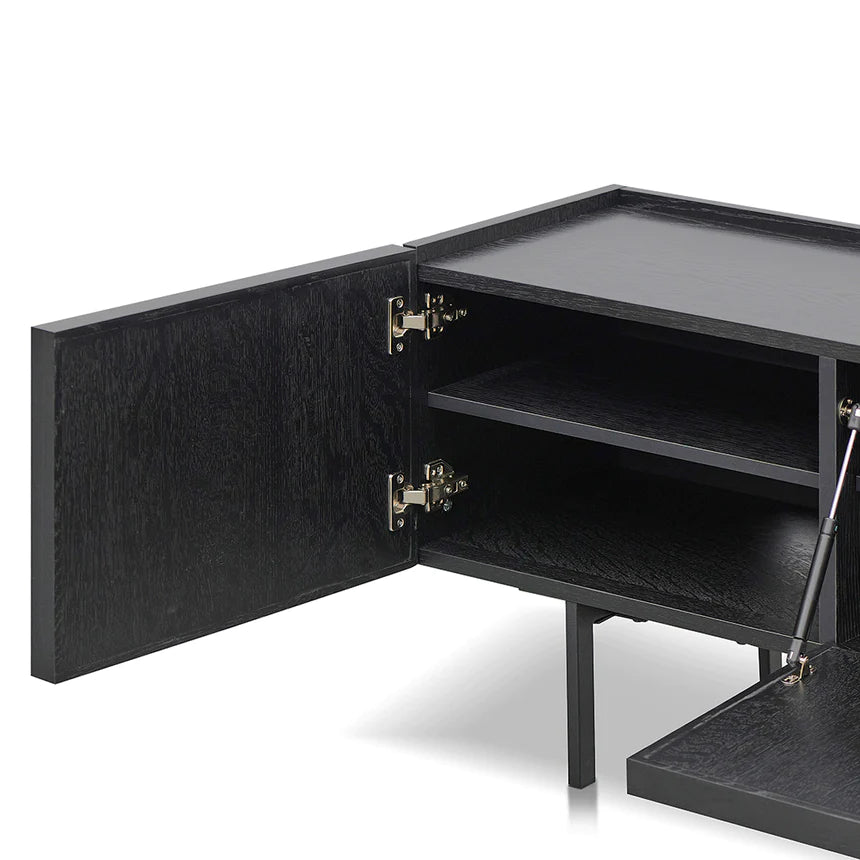 Transcend Striped TV Unit 200cms - Black