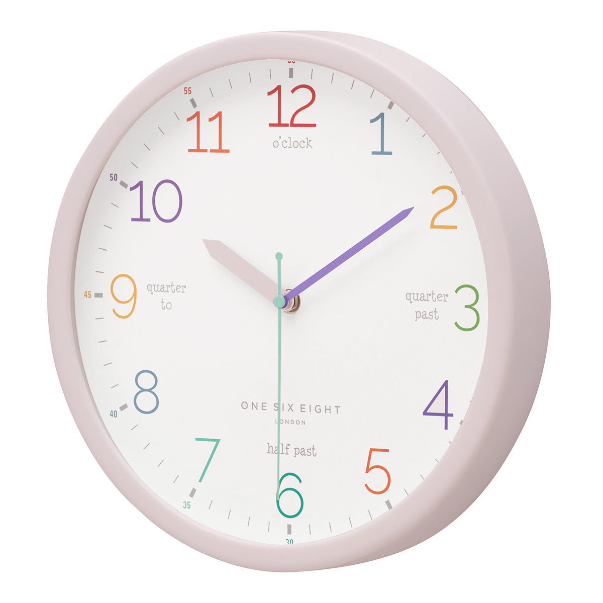 Transcendent Time Colorful Wall Clock 30cms - Blush