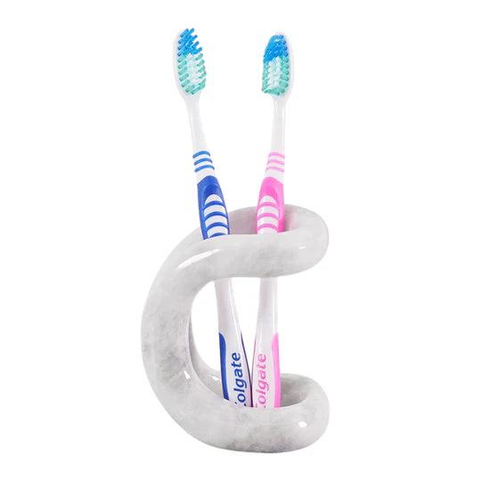 Trendy Polished Stone Toothbrush Holder