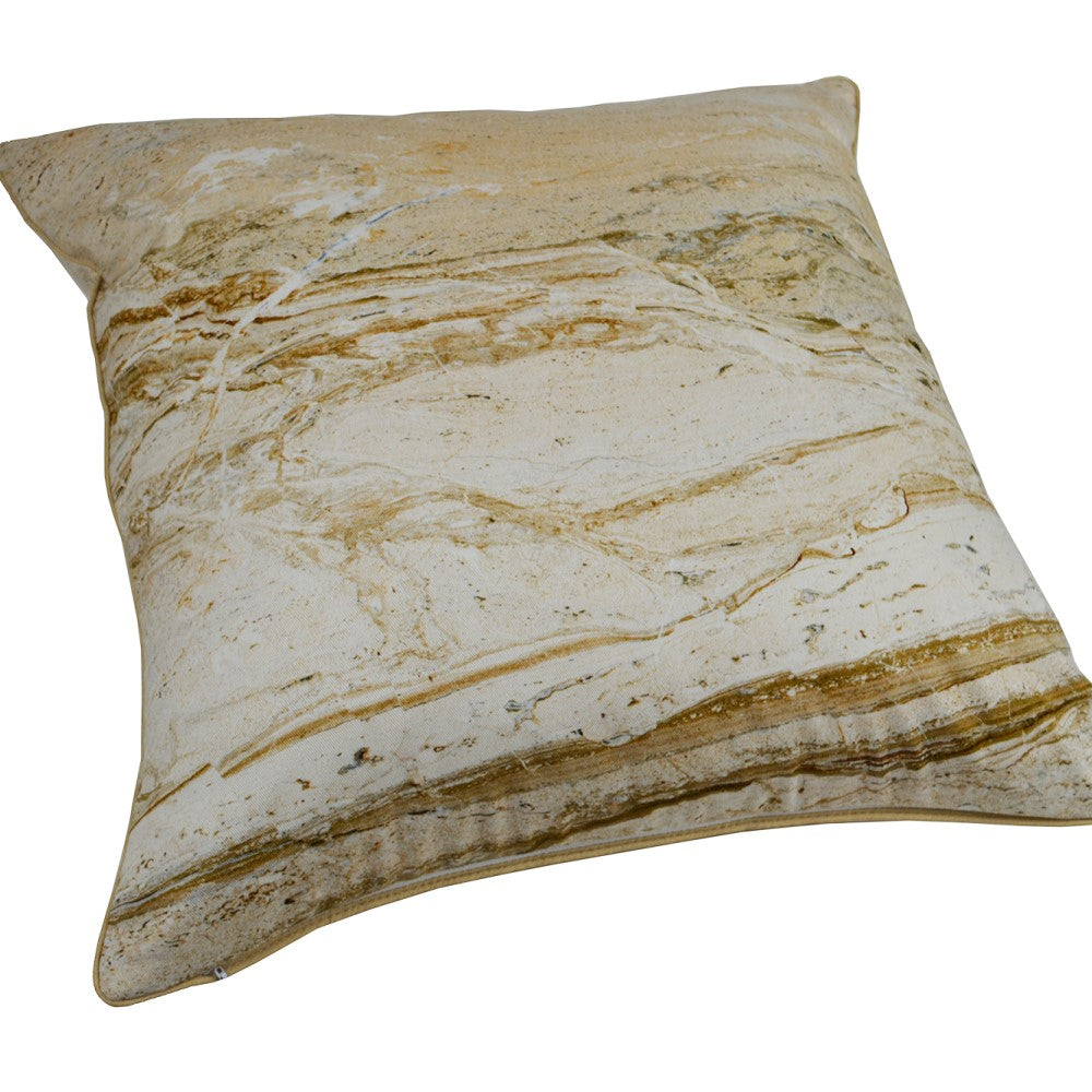 Trevertine Designer Cushion With Recycled Fill 45 X 45cms