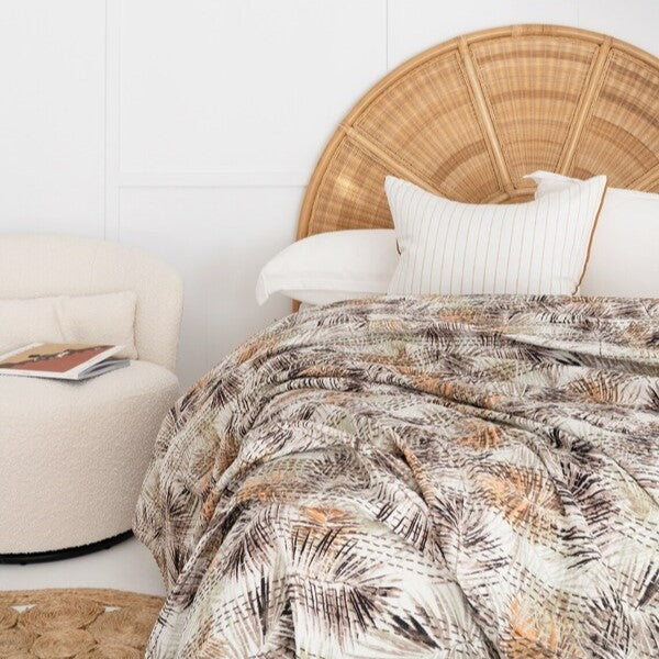 Tropical Leaves Inspired Boho Cotton Doona