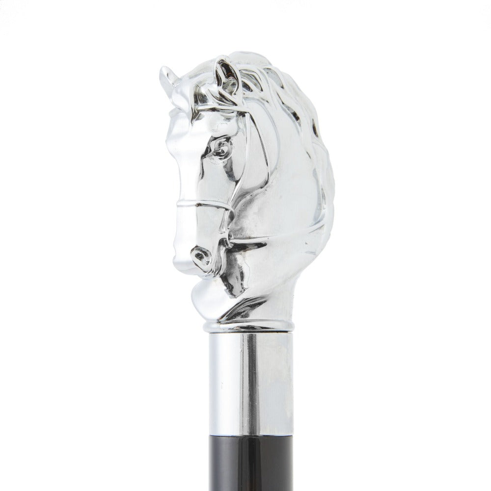 Umbrella With Nickel Horse Head Handle