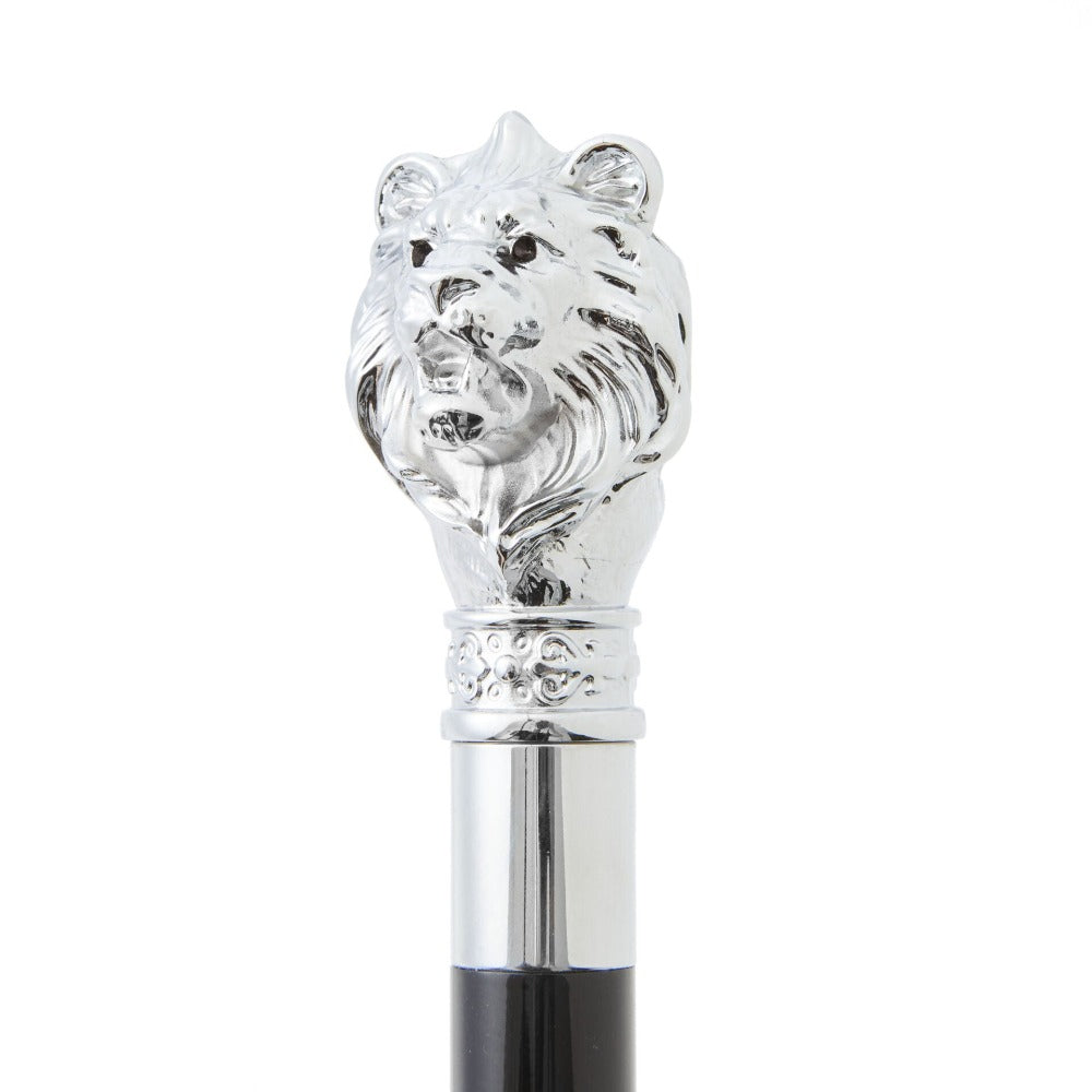 Umbrella With Nickel Lion Head Handle