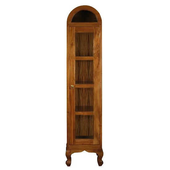 Unique Display Single Dome Cabinet - Light Brown