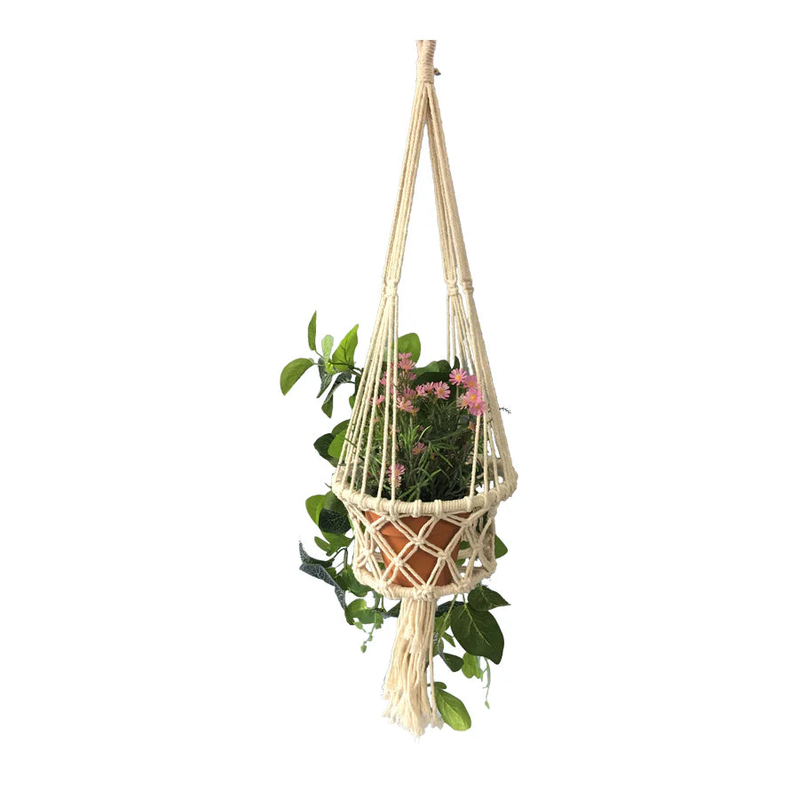 Unique Macrame Plant Pot Hanger with Tassel