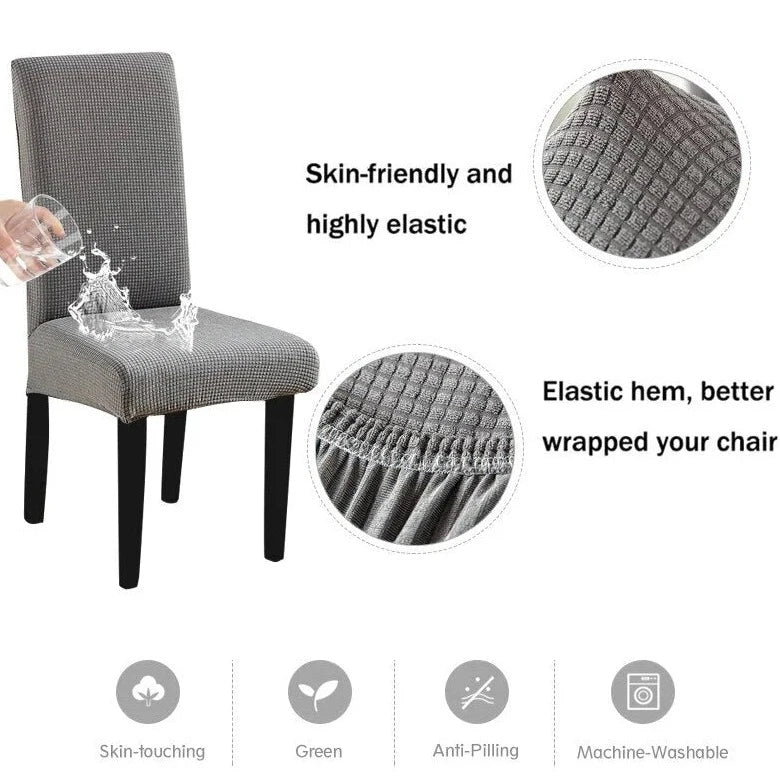 Anti-Dirt and Waterproof Elastic Chair Cover - White