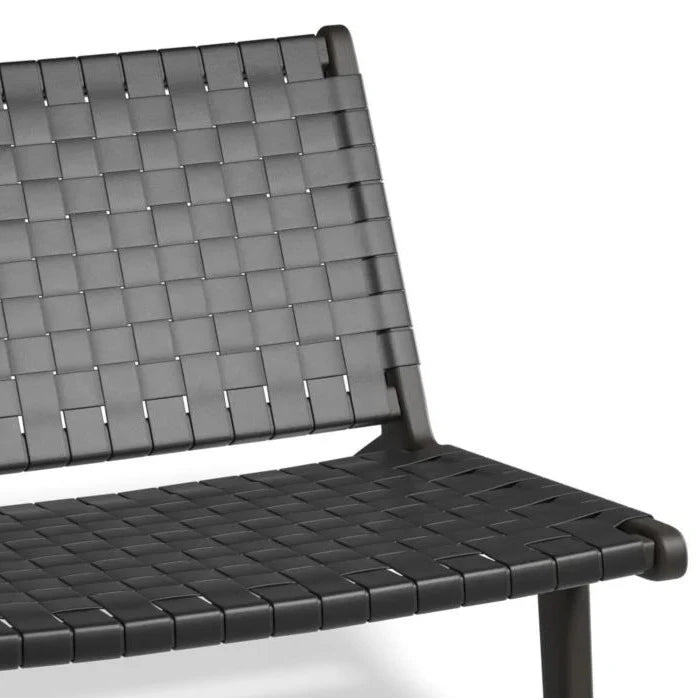 Urban Chic Single Seater Black Woven Sofa