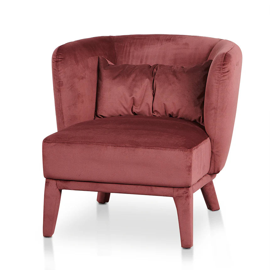 Urban Edge Fabric Armchair - Plum Red