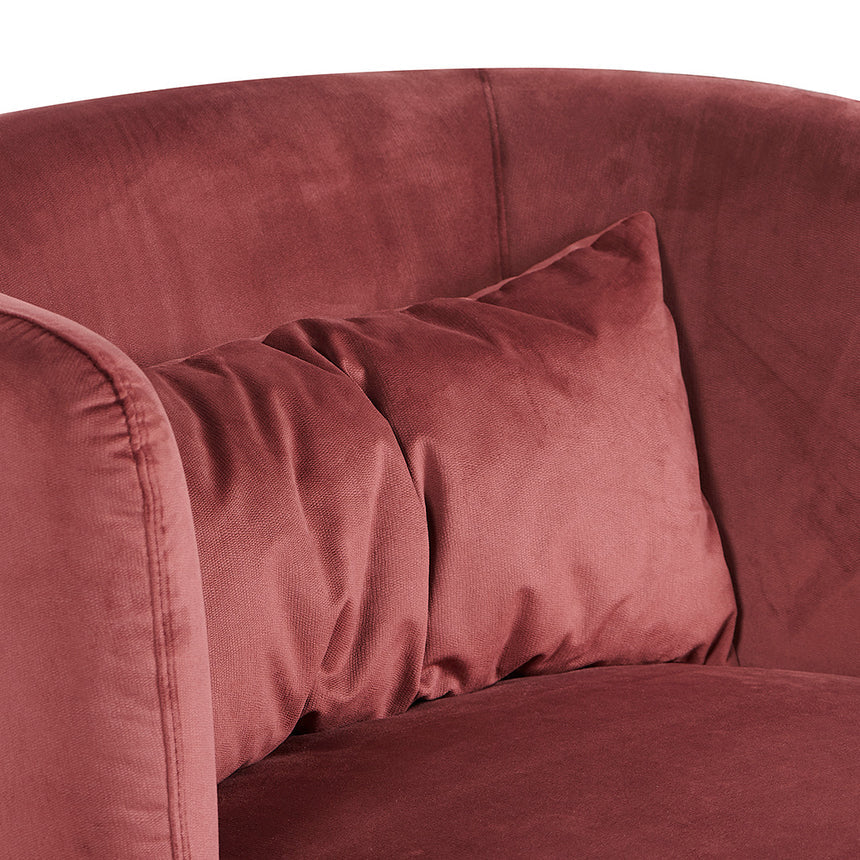Urban Edge Fabric Armchair - Plum Red