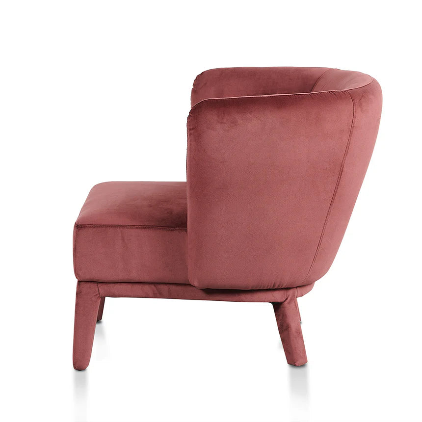 Urban Edge Fabric Armchair - Plum Red