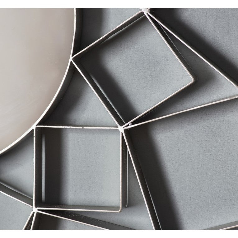 Urban Elegance: Metal Frame Mirror Silver