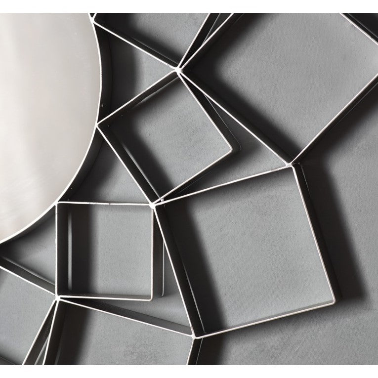 Urban Elegance: Metal Frame Mirror Silver