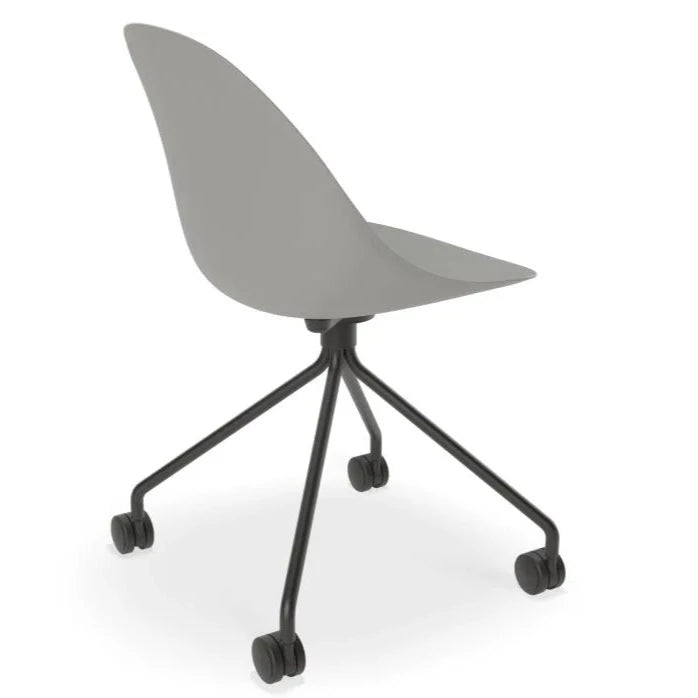 Urban Throne Grey Pyramid Base with Castors Dining Chair