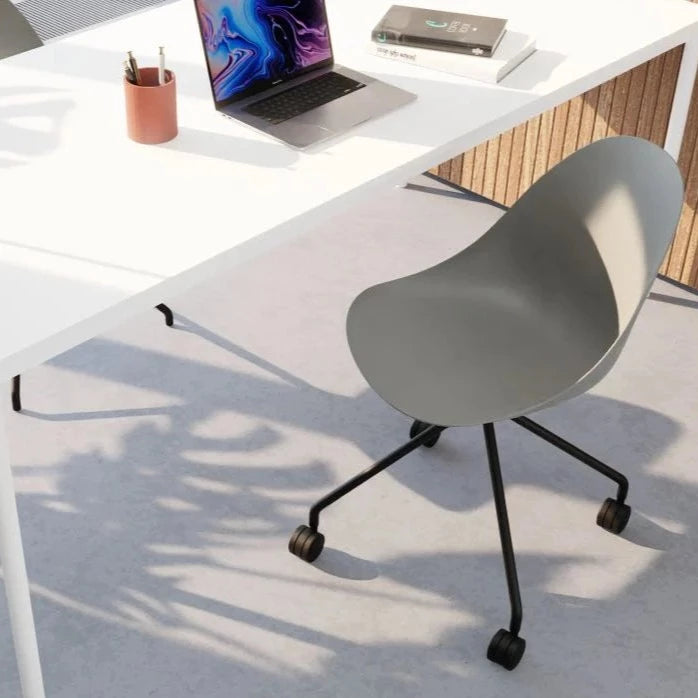 Urban Throne Grey Pyramid Base with Castors Dining Chair
