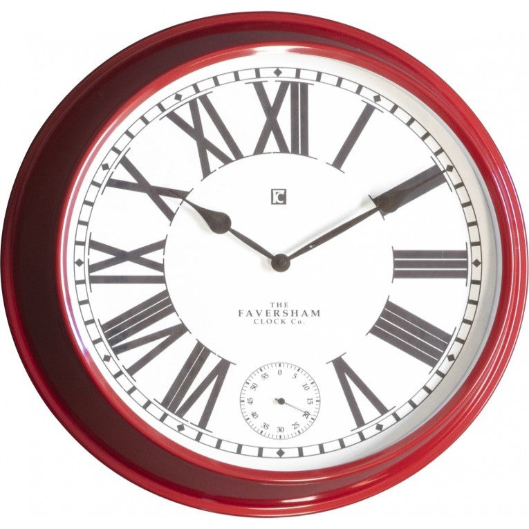 Vermilion Vibe Round Wall Clock Red