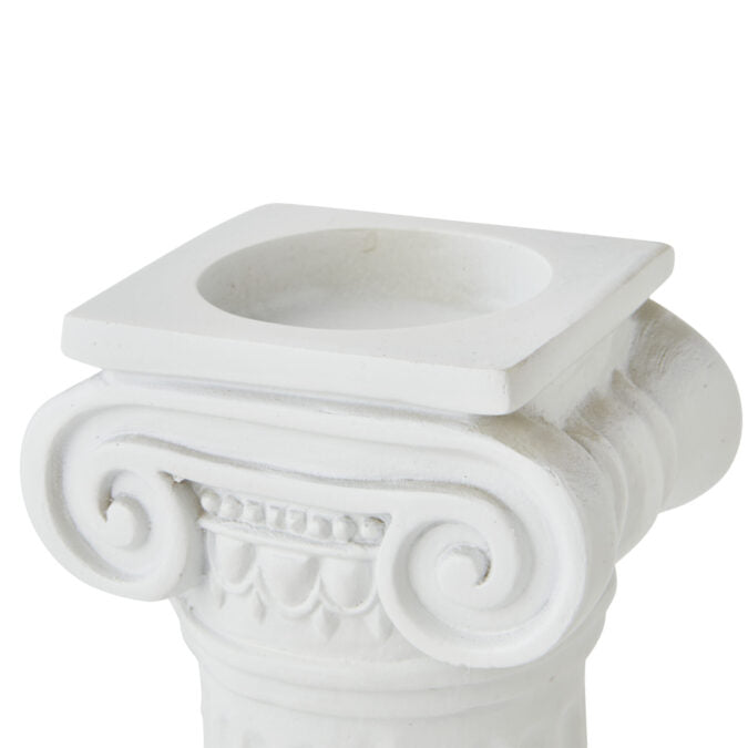 Versatile Thick Pillar Candle Holder - White