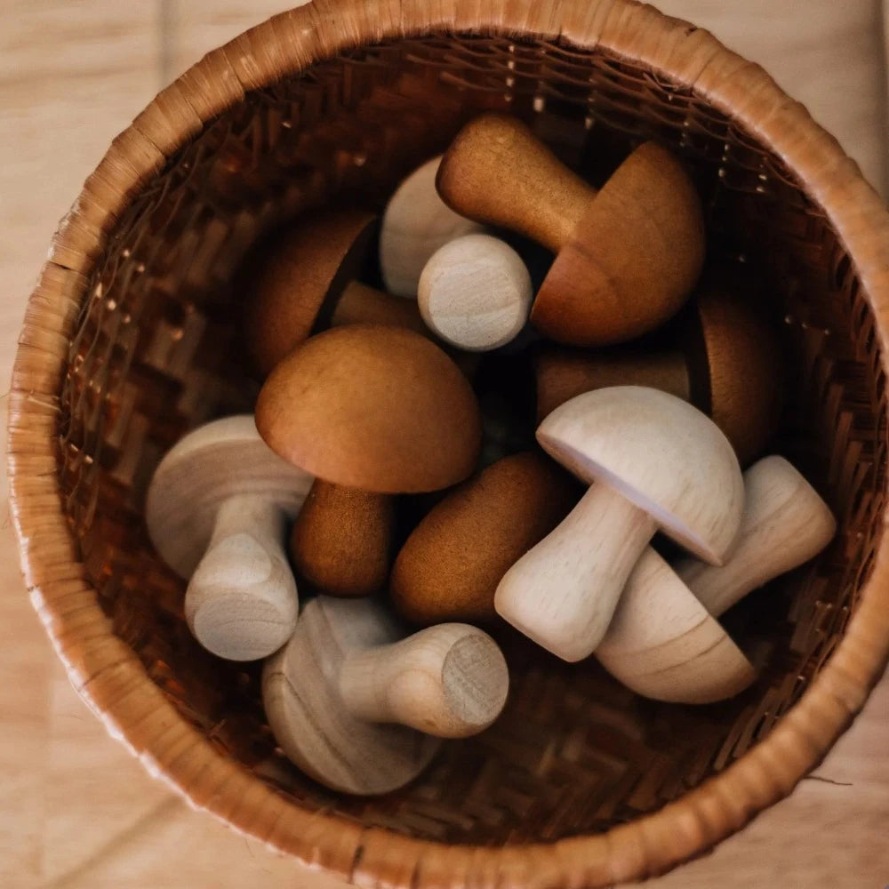 Versatile Wooden Mushroom - Set of 10