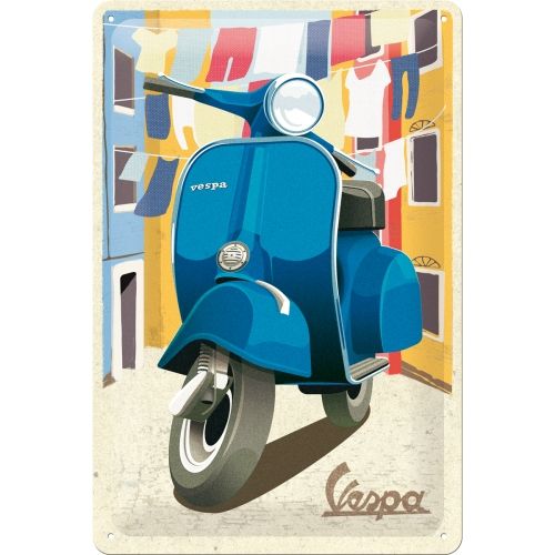 Vespa - Italian Laundry - Sign Board 20 x 30cm