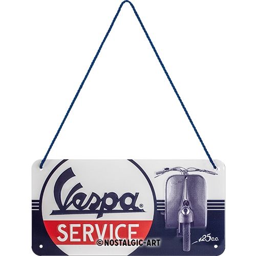 Vespa Service - Nostalgic-Art Hanging Sign - 10 x 20cm