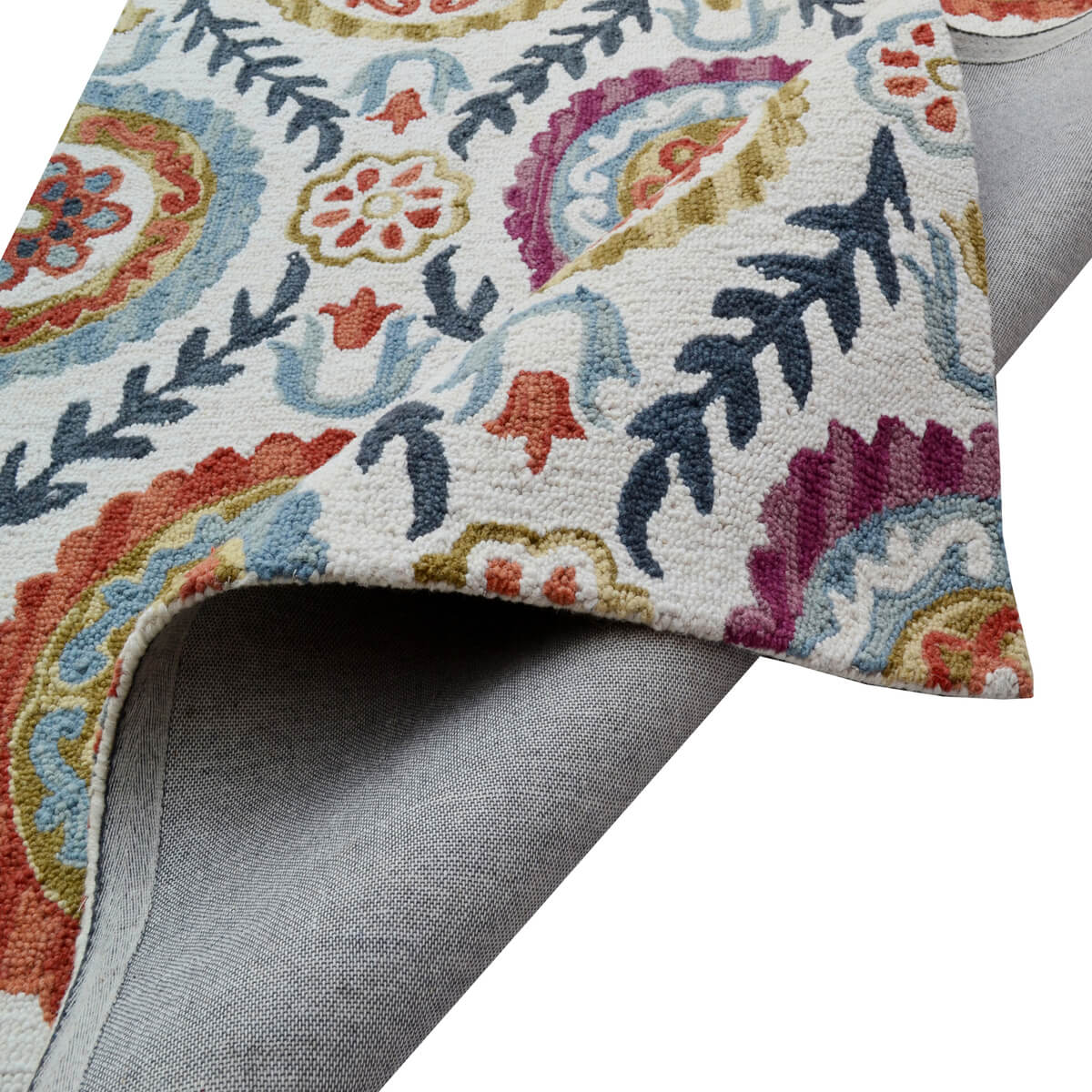 Vine Artistry Handmade Woollen Rug - Ivory (Available in 3 Sizes)
