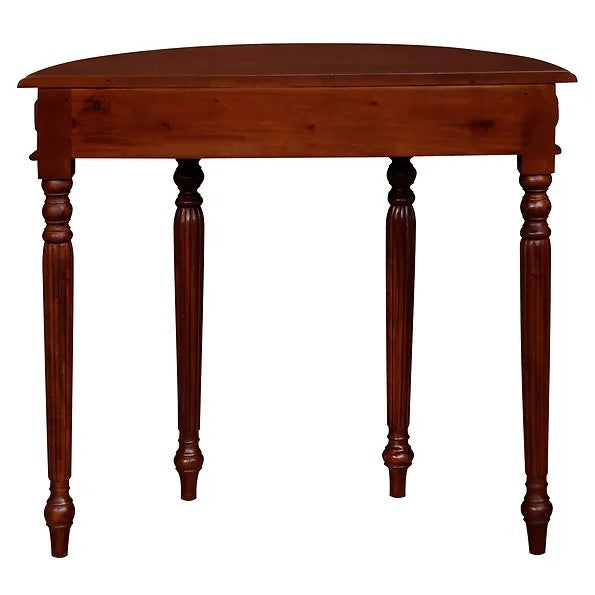 Vintage Appeal Turn Leg Half Round Sofa Table - Brown