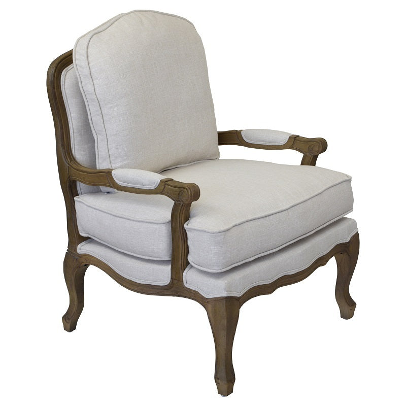 Vintage Inspired Oak Chair with Cushions