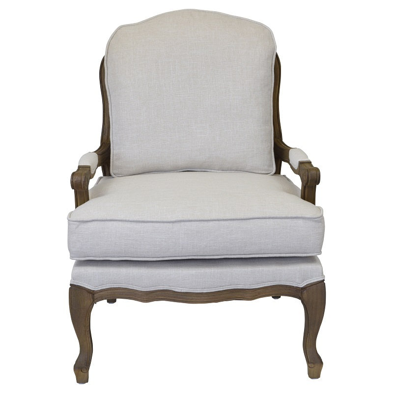 Vintage Inspired Oak Chair with Cushions