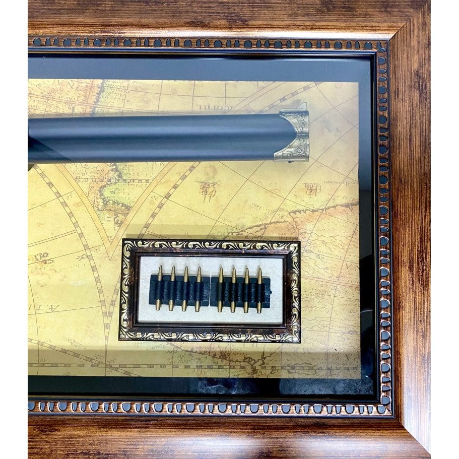 Vintage Large Plastic Gun Timber Frame