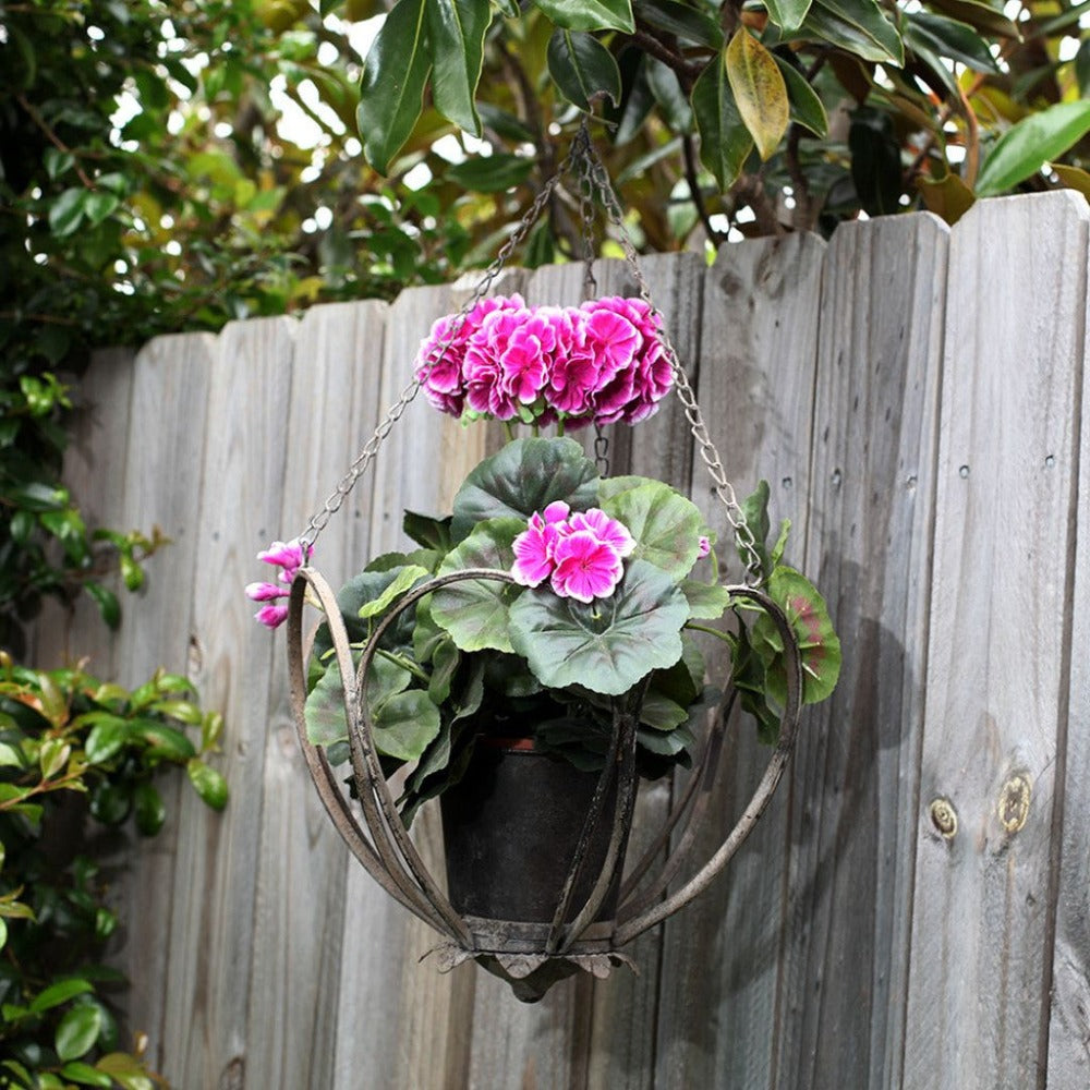 Vintage Metal Hanging Garden Planter