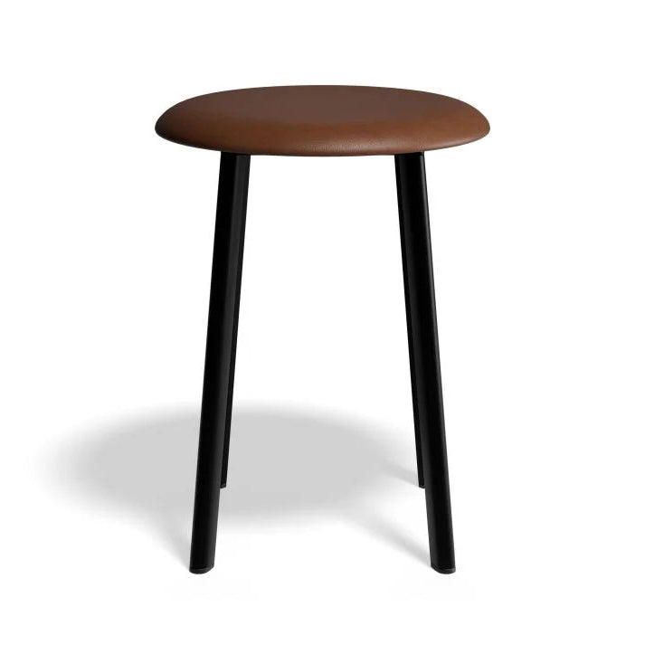 Vintage PU Leather Low Stool - Brown - 46cms