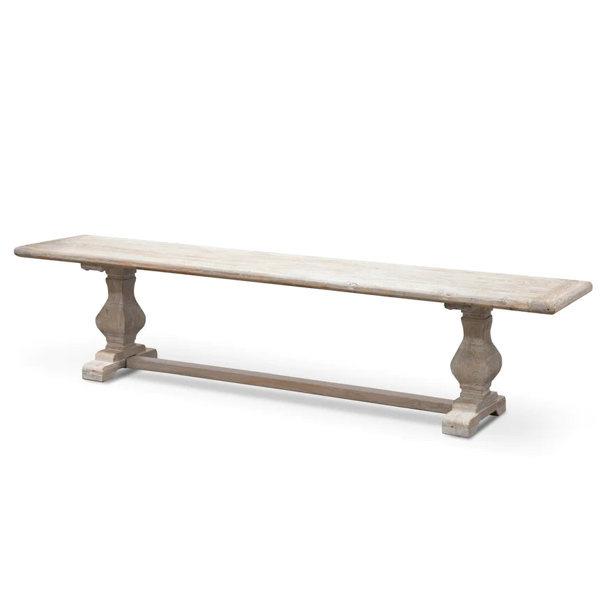 Vintage Reclaimed Dining Benches 200cms - White Washed