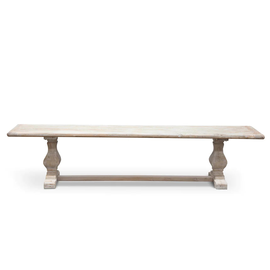 Vintage Reclaimed Dining Benches 200cms - White Washed