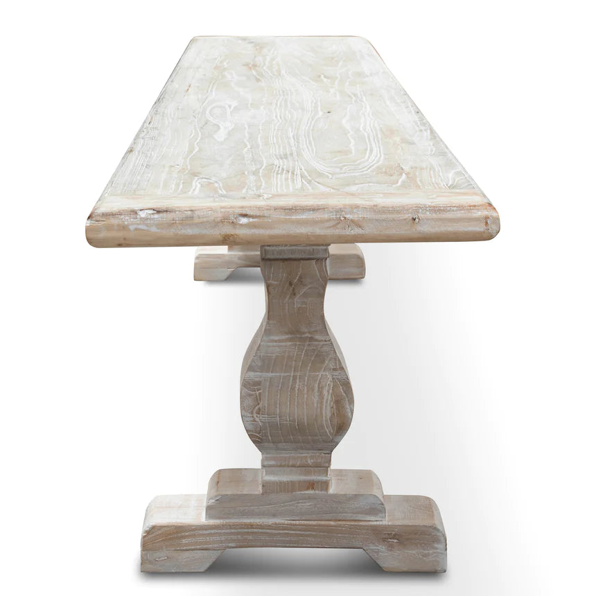Vintage Reclaimed Dining Benches 200cms - White Washed