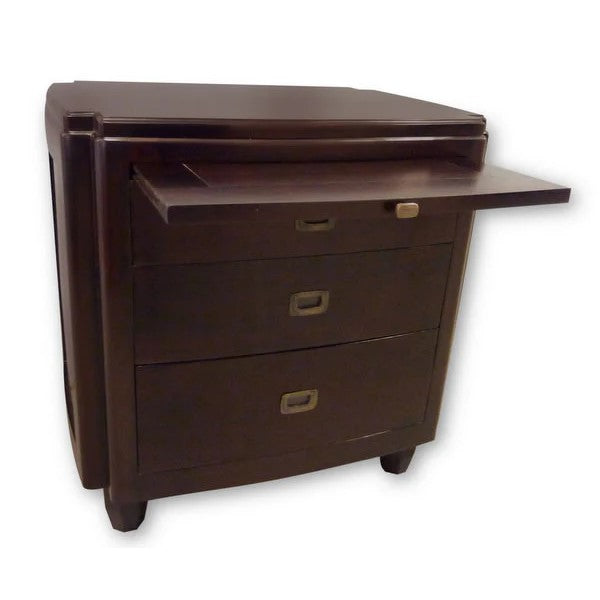 Vintage Serenity Bedside Cabinet - Dark Mahogany