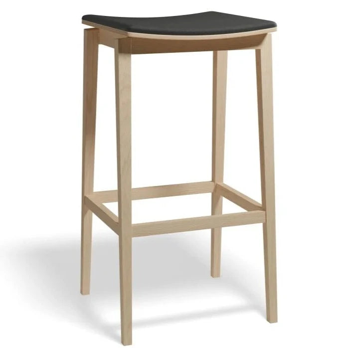 Vintage Timber Padded High Stool (Available in 2 Sizes)