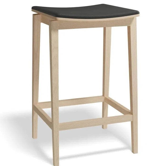 Vintage Timber Padded High Stool (Available in 2 Sizes)