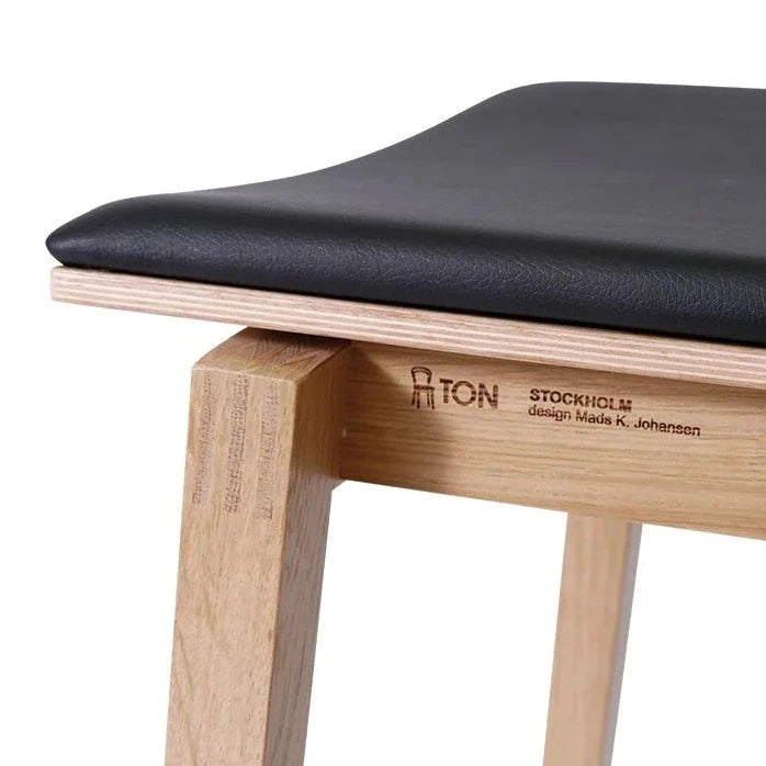 Vintage Timber Padded High Stool (Available in 2 Sizes)