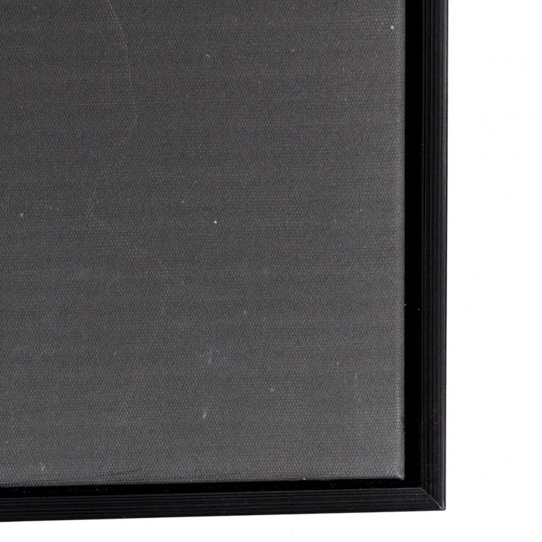 Vivid Painted Blossoms on Black Framed Canvas