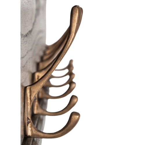 Wall-Mounted 6 Hooks Coat Rack Black