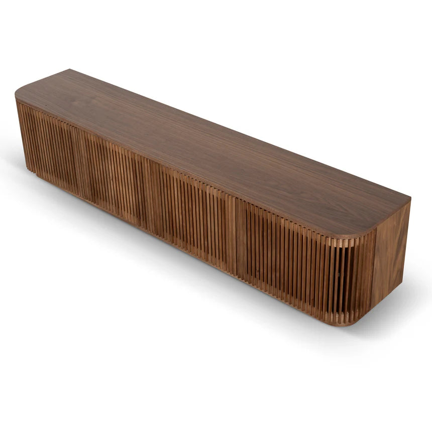 Warm Walnut Wood TV Entertainment Unit - 200cms
